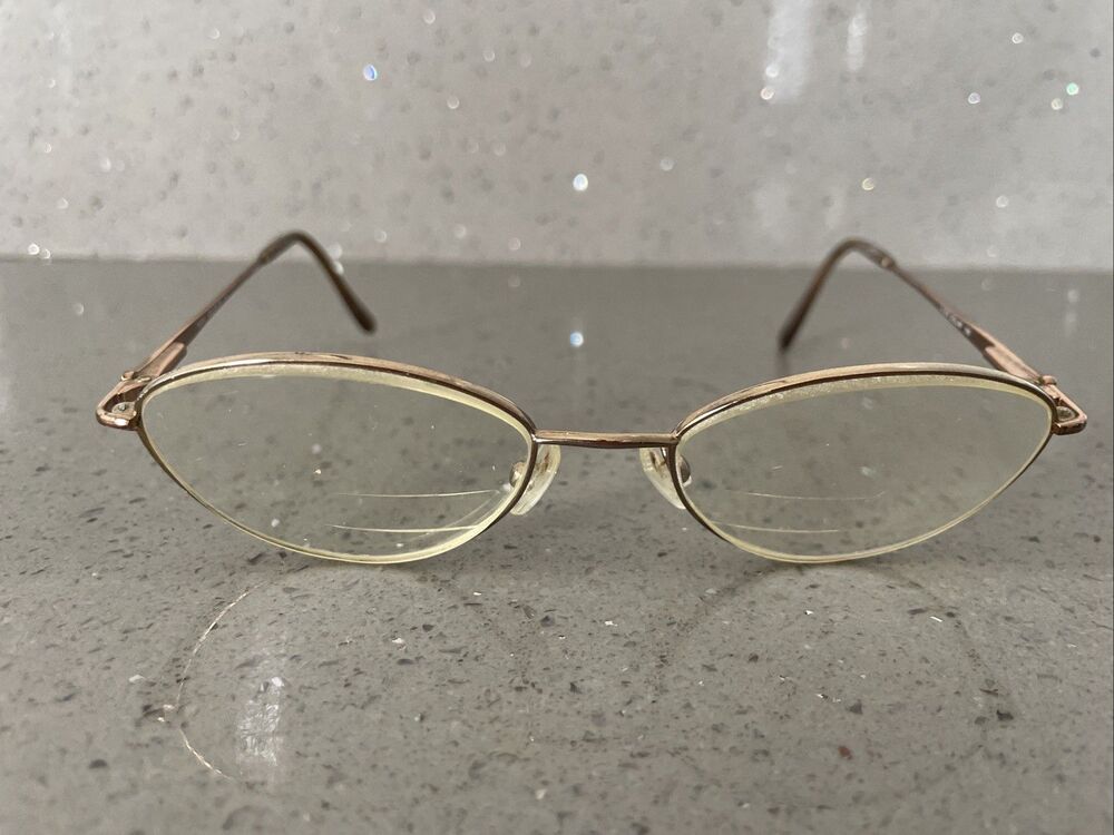 Silver Dollar Eyeglasses Nicky Col #1 Frames Only Gold 53-18-135 Bronze round